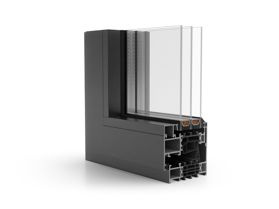 MasterLine 8 Ukryte skrzydło profile cross-section